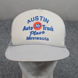 Vintage 90s Trucker Cap 76 Station Hat Austin Auto Truck Plaza Minnesota KC